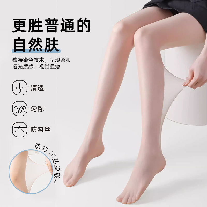 Sheer Pantyhose for Women, Ultra-Thin, Anti-Snag, Sun-Protective, Natural Nude Feel, Sexy High-Transparency, Bare-Leg Effect