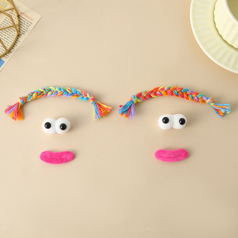 Colorful Yarn Balls, Big-Eyed Sausage-Mouthed Cute Little Monsters, DIY Cartoon Bags, Clothing Decorations, Braided Hair Accessories Wholesale Colorful Yarn Balls, Big-Eyed Sausage-Mouthed Cute Little Monsters, DIY Cartoon Bags, Clothing Decorations, Braided Hair Accessories Wholesale