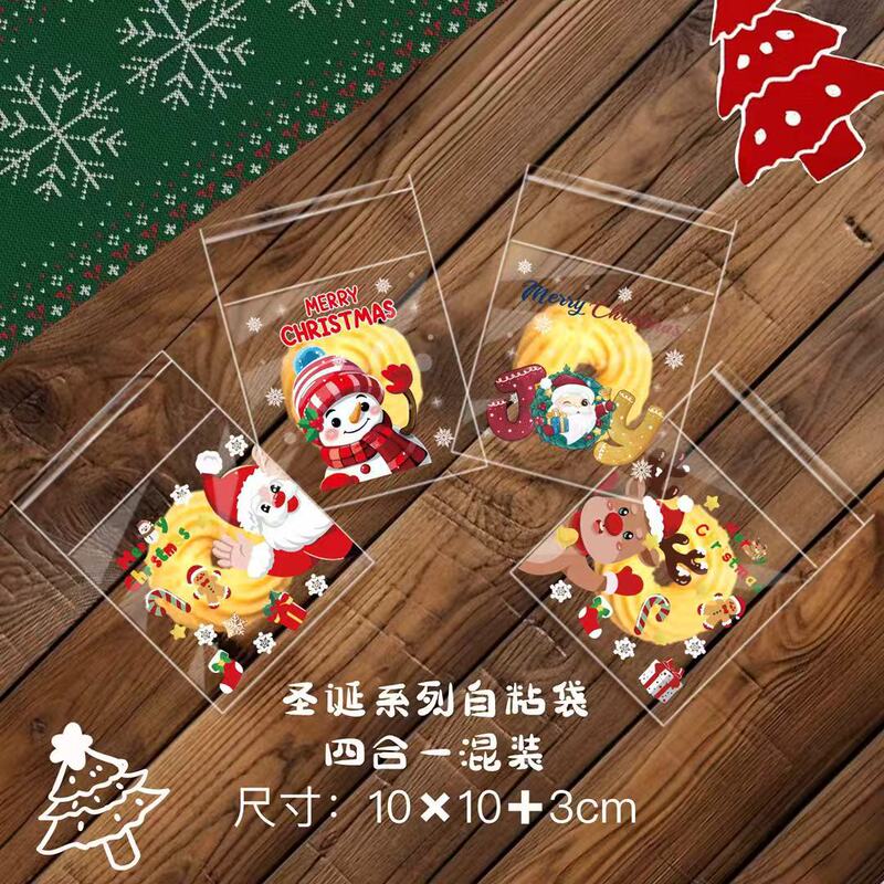 新しいクリスマスベーキングビスケット包装袋クリスマスキャンディ紙袋クッキーヌガートフィー包装袋|undefined