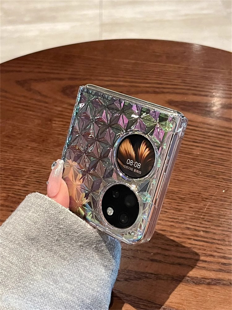 Transparent Diamond Pattern Phone Case For Huawei P50 Pocket_voghion.com