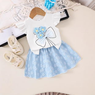 Children's clothing�W��ͯ�bë�������װ��w��T��+�{ɫ��ȹŮͯ