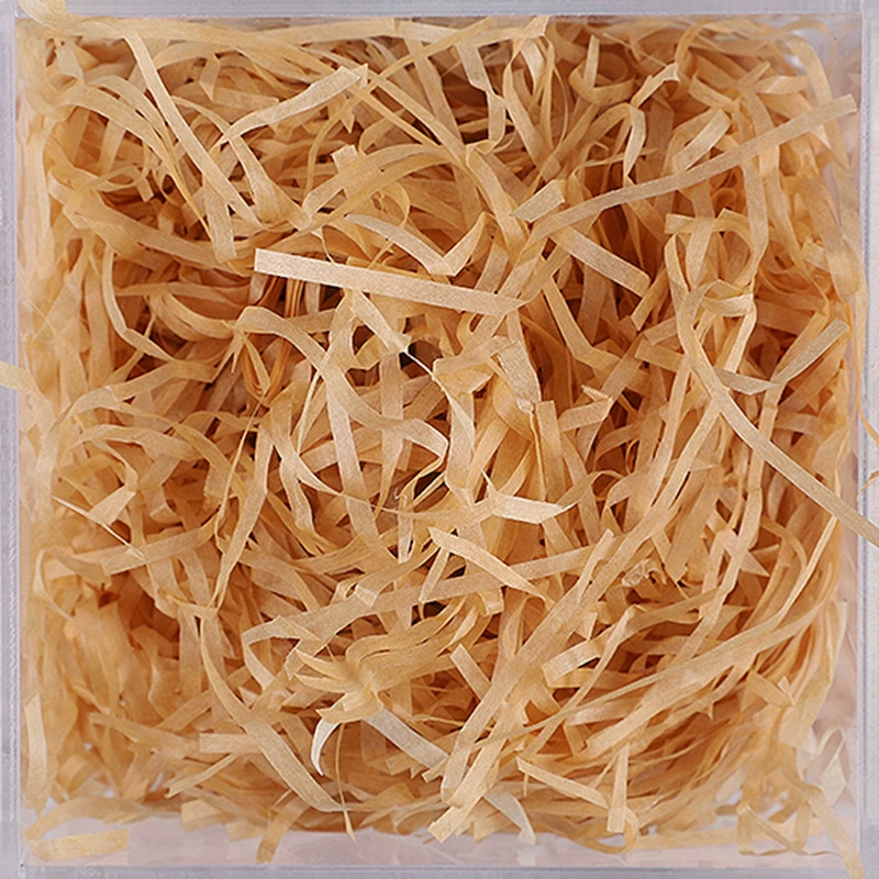 Фабричная продажа коробка подарочная из хлопка бумажной крошки (crushed paper silk) и травяной стебель из шелковой ткани, пасхальная-fold заполнение бумажными волокнами 20 грамм