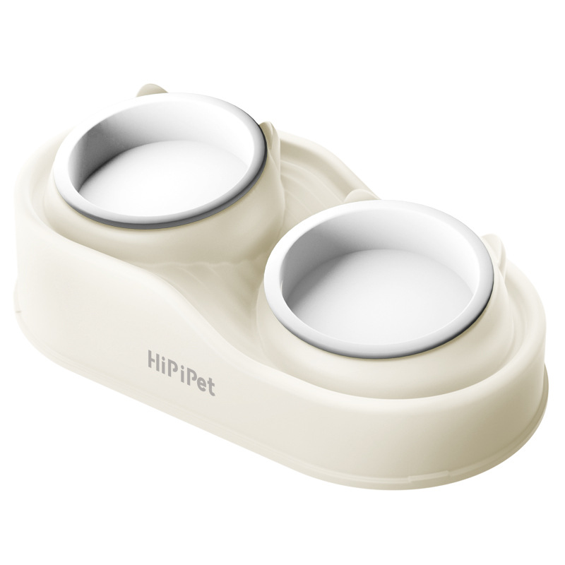 Suministros transfronterizos para mascotas, área de humedad de alimentos, tazones dobles de cerámica para gatos lindos, tazones para gatos anti-volcado, tazones para beber, tazones para perros, tazones para mascotas