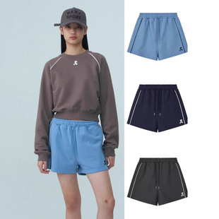 South Korea restandrecreation letter printed elastic waist shorts women RR fashion sports casual pants