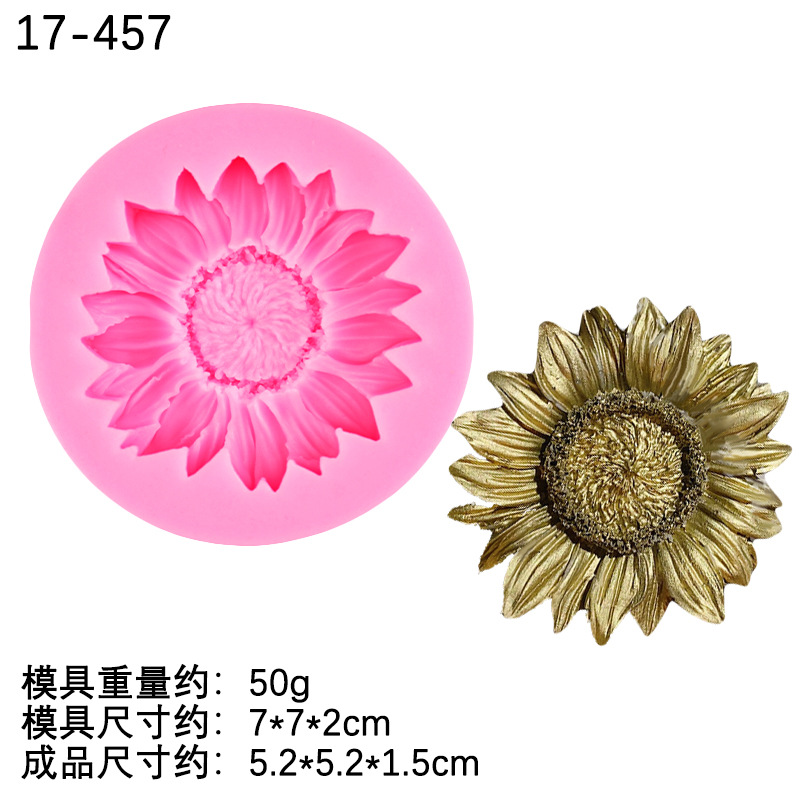 Girasol molde de silicona girasol aromaterapia yeso salida aire epoxi llavero material bricolaje Accesorios