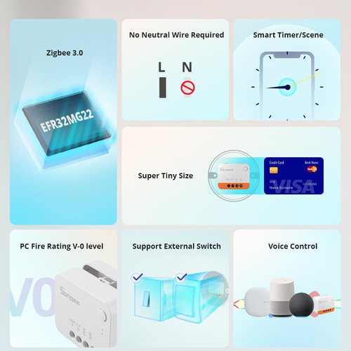 SONOFF ZBMINI L2 single fire dual control intelligent switch module mobile phone remote voice control switch