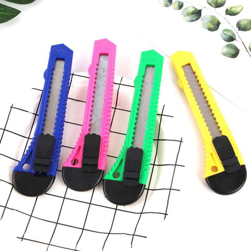 Office Supplies Plastic Utility Knife Wholesale Large Paper Cutting Knife Fast Shipping Opening Knife Small Gift
