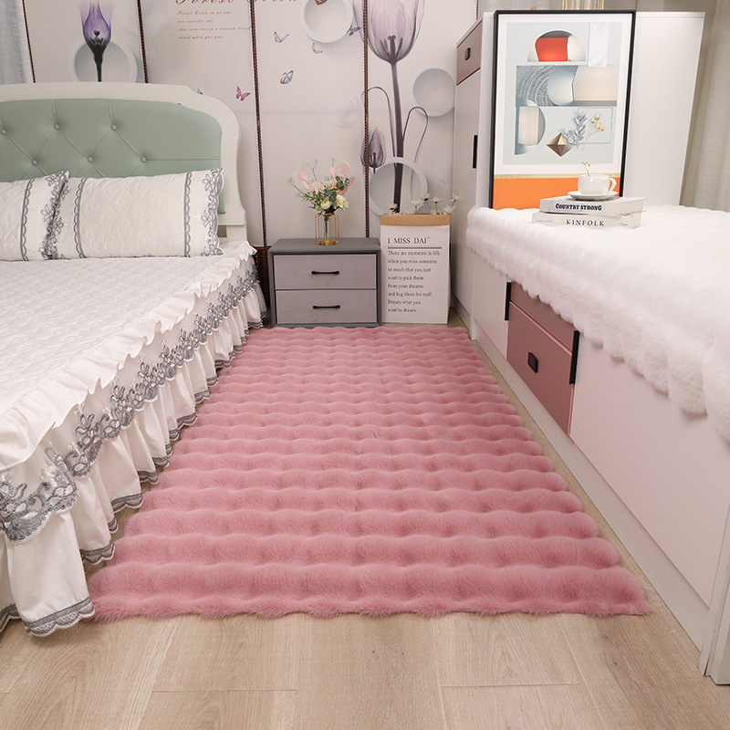 Room Sofa Coffee Table Mat, Other Car Carpet - bubble-fleece-cherry-blossom-pink-thickened-and-encrypted-4040cm