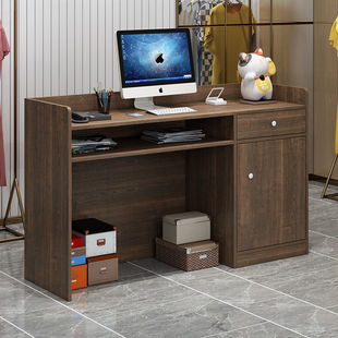 2025 Popular Cashier Shop Small Counter Modern Front Desk Reception Desk Hotel Beauty Salon Cashier Table