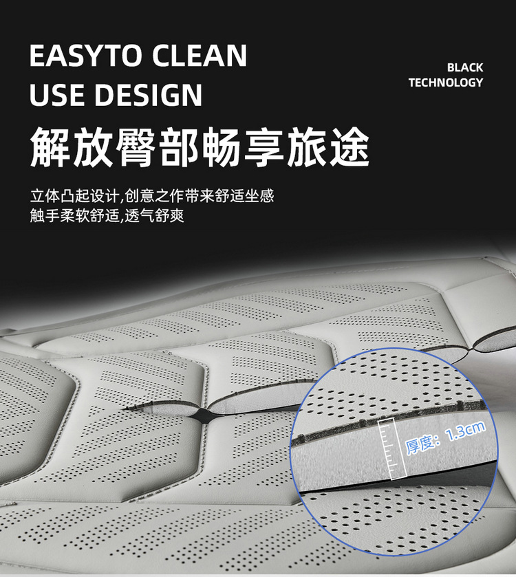 Car Seat Cover, Universal for All Seasons, Wear-Resistant Leather Seat Cushion, Full-Cover Seat Cover, Perforated and Breathable Car Seat Cover, Five-Seater Car Cushion