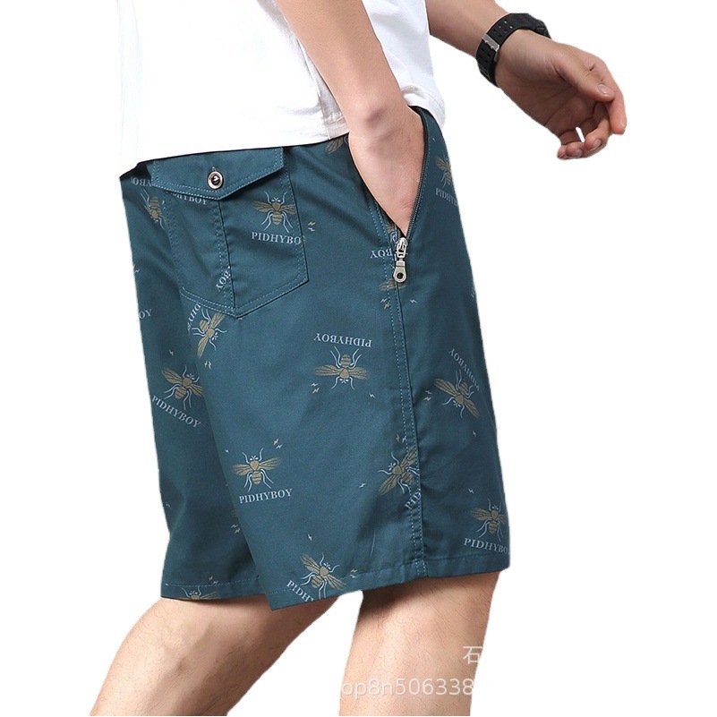 Pantalones cortos deportivos para hombre, pantalones cortos de playa de algodón holgados para verano, calzoncillos bóxer casuales de cinco puntos. image 1