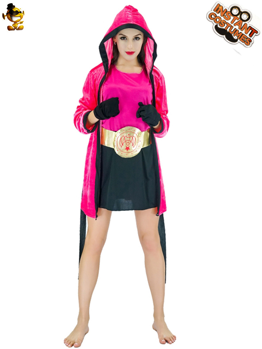 Gran boxeador femenino etapa traje de rendimiento traje de fiesta traje de cosplay juego de rol Mascarada lote de distribución