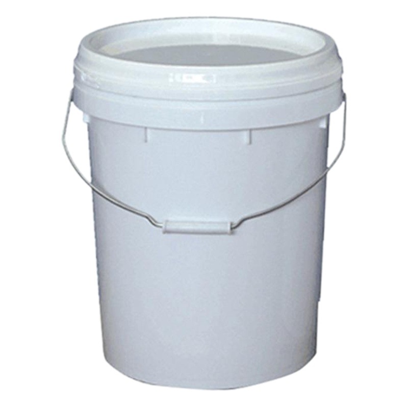 Cubo de plástico grueso Cubo de plástico blanco con tapa nuevo material de recubrimiento Cubo de pintura química Cubo de almacenamiento de agua al por mayor del hogar