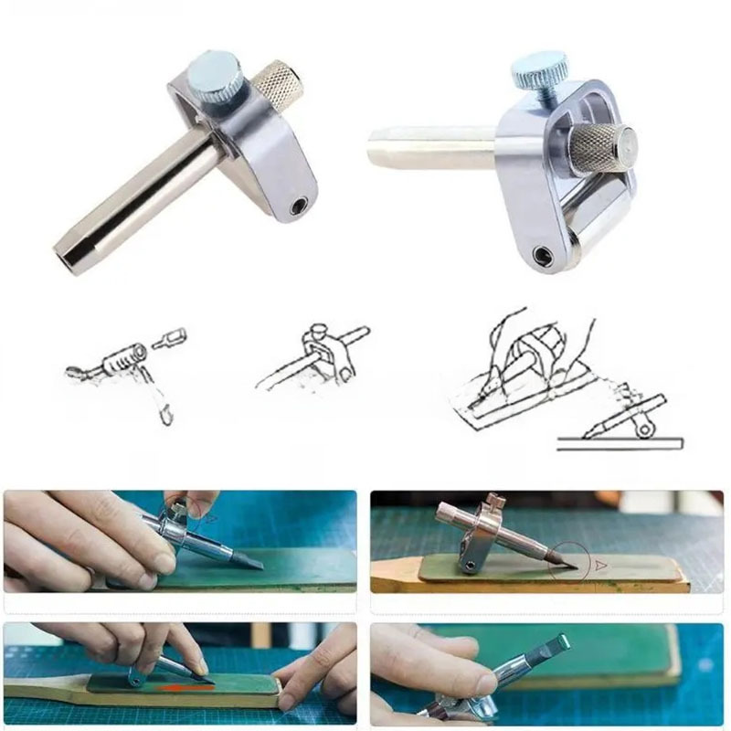 DIY cuero hecho a mano tallado forma herramienta aceite pluma sello cuchillo de corte punzonado