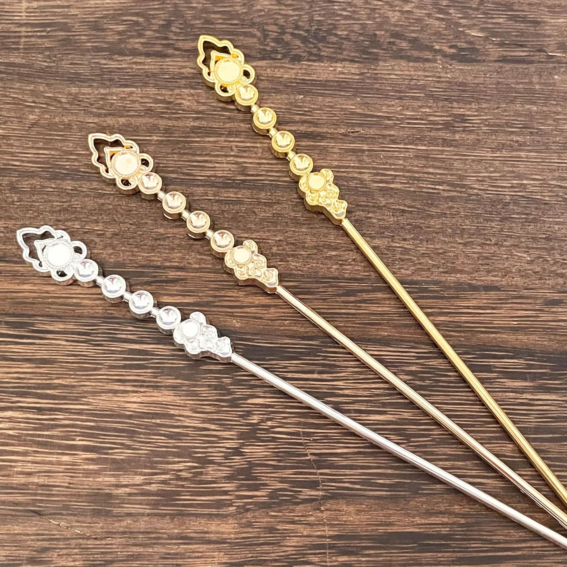 Cloud-Patterned Flame Tang-Style Hairpin Hanfu Accessories DIY Ancient Style Jewelry Accessories