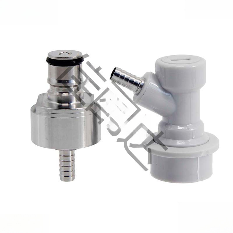 精酿 可乐瓶碳化帽接头+倒刺气液接头 进气出酒 接头