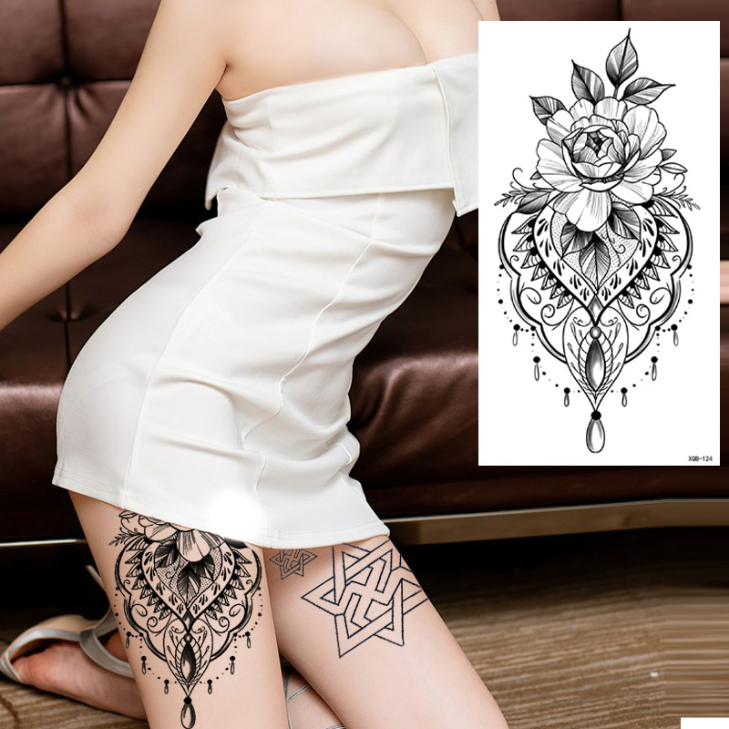 Pegatinas de tatuaje dibujos animados flor brazo pegatinas medio brazo completo oso ciervo divertido transfronterizo color creativo tatuaje pegatinas al por mayor