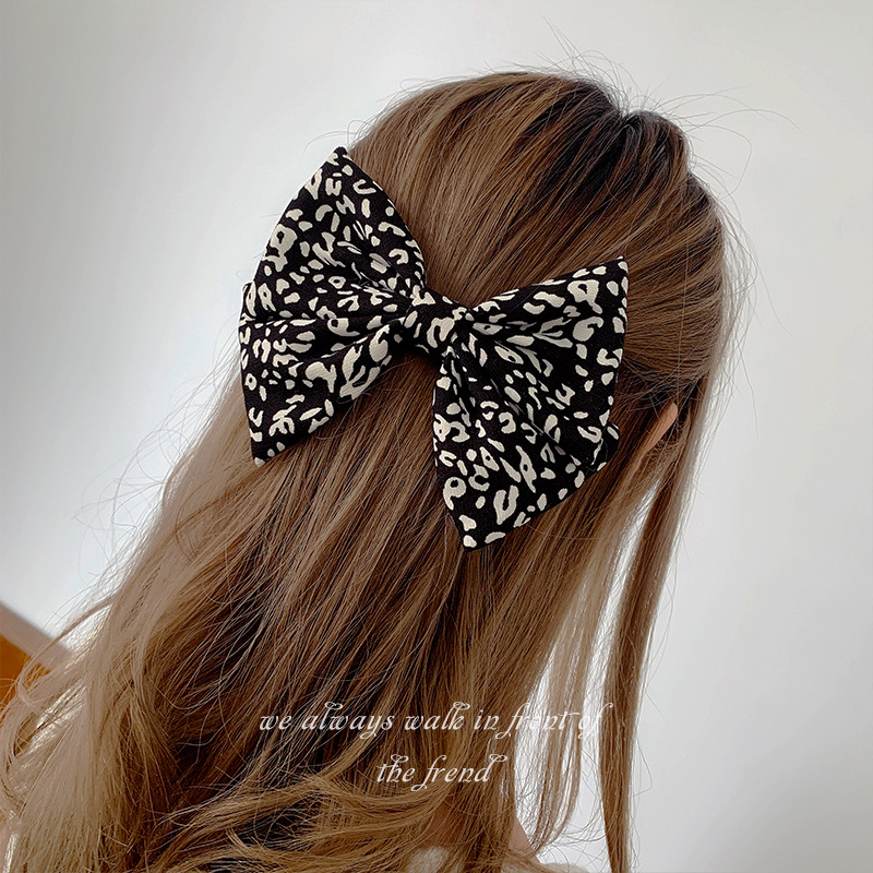 韩国ins网红少女发卡甜美蝴蝶结弹簧夹女后脑勺发饰顶夹夹子头