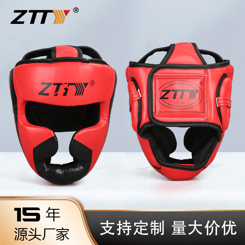 ZTTY Boxing Head Protector al por mayor Fighting Head Protector de cara de mono Fighting Sanda Training Casco engrosado
