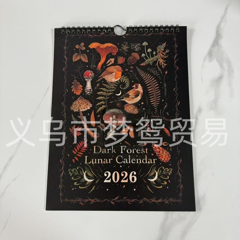 2026年跨境TEMU亚马逊外贸英文歌词猫咪女性桌面日历挂历|undefined