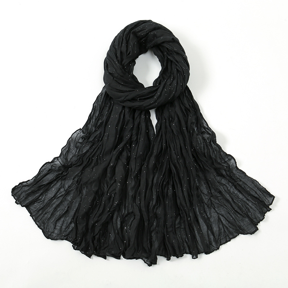Women's Simple Style Solid Color Voile Polyester Scarf Shawl display picture 4