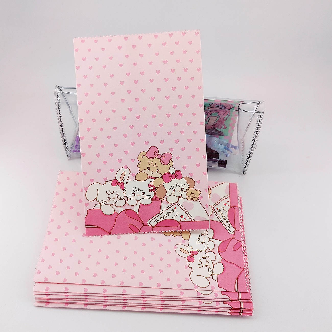 Estilo coreano japonés ins estilo Mikko lindo regalo bolsa de papel misceláneas bolsa de almacenamiento al por mayor embalaje de película material de columpio