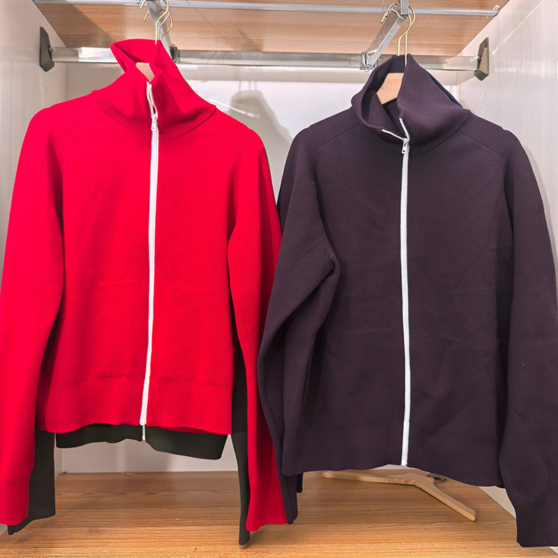 Ribbed Zipper Knit Cardigan Women's and Men's Collaboration Sweater Coat 2026 Fall/Winter New Model 491977