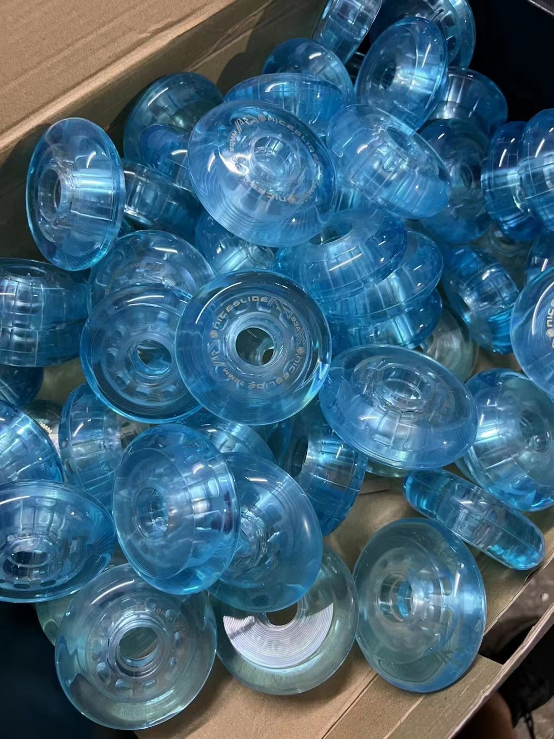 Transparent crystal flat flower wheels, street all meat wheel, roller skating shoes, high elasticity_voghion.com