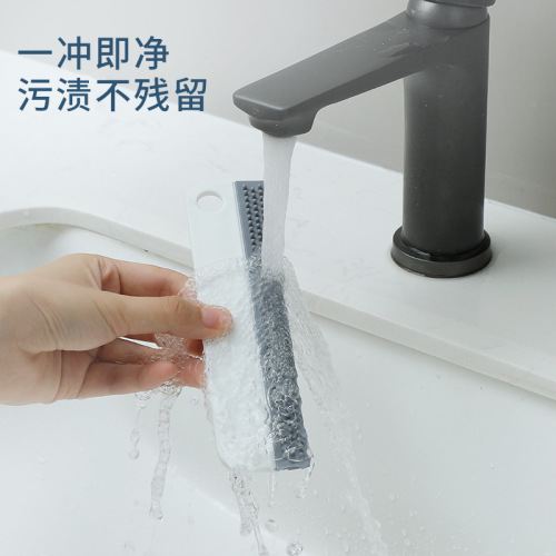 Soft Rubber Mini Squeegee—Hand-Washing Sink, Glass, Bathroom Countertop Cleaning Brush, Mirror Anti-Fog Gadget, Wall-Mountable