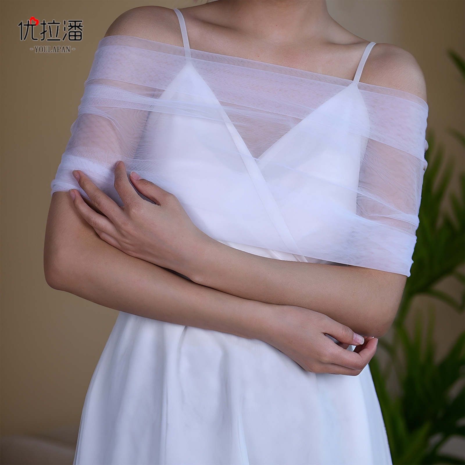 Yolapan VG73 New Gold-Spattered Dress, Wine Red Gilt Mesh Tube Top Shawl, Toasting Dress To Cover Arms_voghion.com