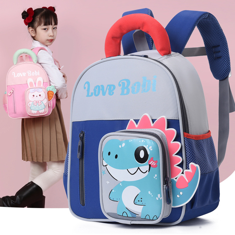 Dinosaurios de dibujos animados mochila para niños adorable conejo niña mochila de jardín de infantes mochila de bebé ligera