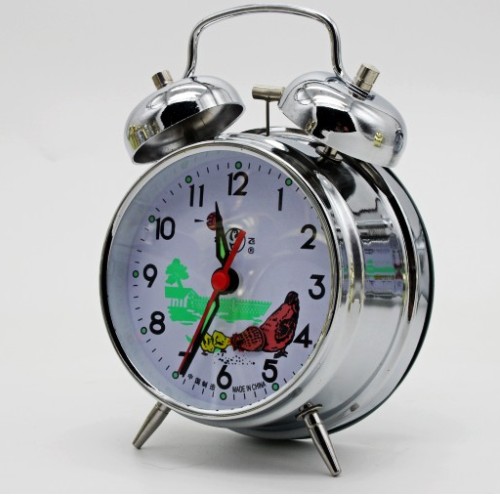 클래식 올드 빈티지 수동 코일 기계 기어 벨소리 알람 시계 금속 말굽 컬렉션 YUAN LUO