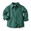 Green shirt, bow tie