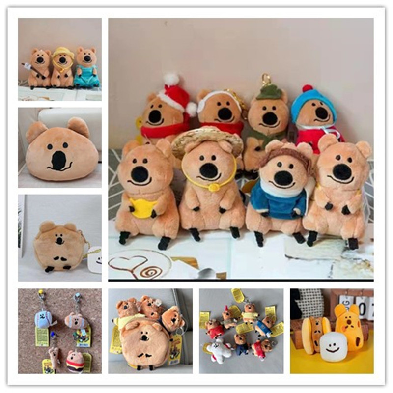 South Korea Cute dinotaeng Peanut Broken Tail Mouse Persimmon Pepper Bear Campus Gift Plush Doll Bag Small Pendant