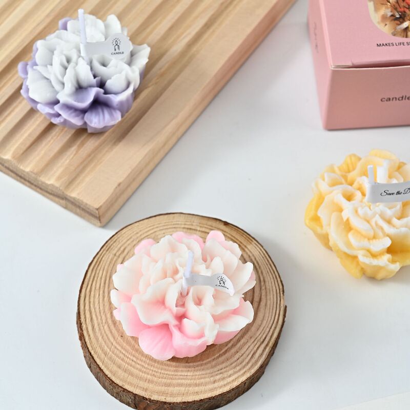カーネーションの香りのキャンドル卸売手作りの香りのギフト教師の日のギフトの香り模擬花の形のワックス|undefined