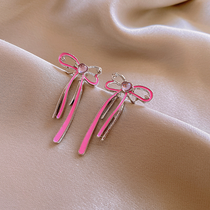 Pendientes de doble cara de la Perla del diamante de la aguja de plata Corea del Sur ins elegante pendientes de estilo frío pendientes de diseño de moda para las mujeres