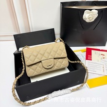 新款20cm小方包小香风方胖子潮包百搭CF小包包链条包斜挎包单肩包