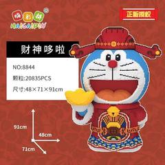 嗨彩拼财神哆啦兼容乐高积木益智拼装玩具礼物批发一件代发
