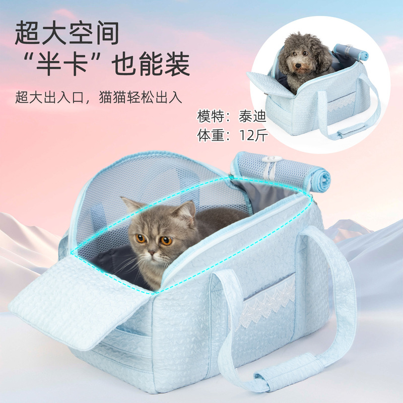 レース猫ミーバッグ猫バッグ小型犬ペットバッグ通気性外出犬バッグ携帯猫バッグ片肩ペットバックパック|undefined