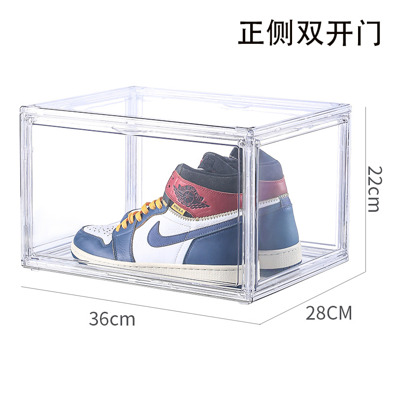 Thickened Side Open Transparent Shoe Box Acrylic Is Open Hand-held Storage Box Drawer Shoe Cabinet Aj Dust-proof Storage Artifact