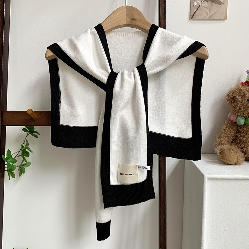 Sopa de punto de alta sensación 2025 otoño y invierno nuevo engrosado calentamiento de cuello hombro bufandas al por mayor