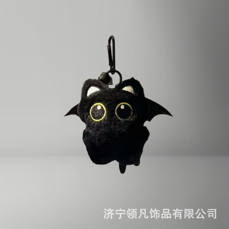 ゴーストウィングスリトルブラックキャットペンダントビッグアイズパンクかわいいバッグペンダントきしむ学生スクールバッグペンダントカップルギフト|undefined