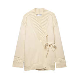 26款春新品欧美风女装针织双襟和服式针织衫