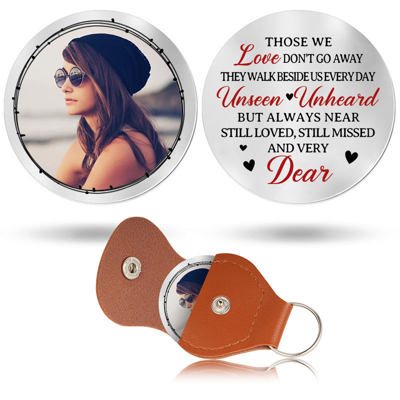 Amazon Pockhug Pocket Hug Token Stainless Steel Decision Coin Leather Case Keychain Creative Keychain