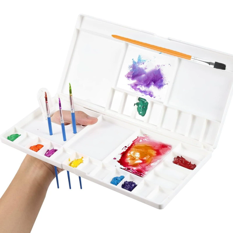 Завод прямой пластик PP коробка палитра акварели Амазонка Новый флип палитра гуашь коробка картины детей