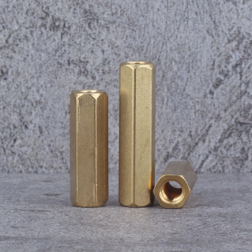 Wholesale M3 Double-through Hexagonal Copper Nut, Direct-through H59 Brass Hollow Hexagonal Isolation Support Post for M2, M4, M5