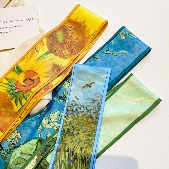 莫奈花園油絵シリーズのシルクタオルはフランスの文芸に縛られています。