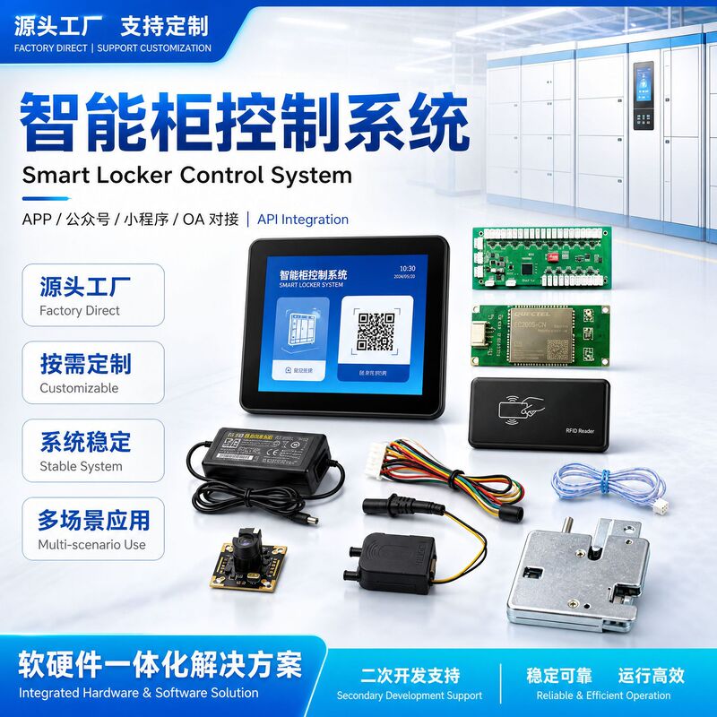 Connected smart storage cabinet, express delivery cabinet unlocking control motherboard, parcel locker touch screen all-in-one machine system software and hardware
