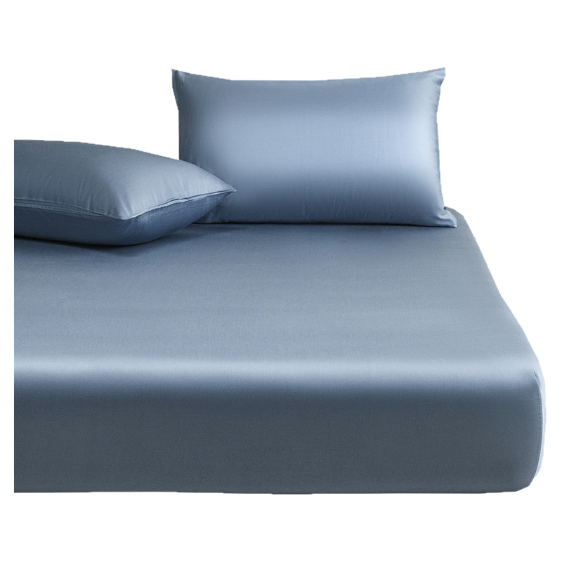 Nueva sábana de seda de una sola pieza 2025 nueva cubierta protectora de colchón con todo incluido, juego de tres piezas de cubierta de cama de seda de hielo fresco de verano