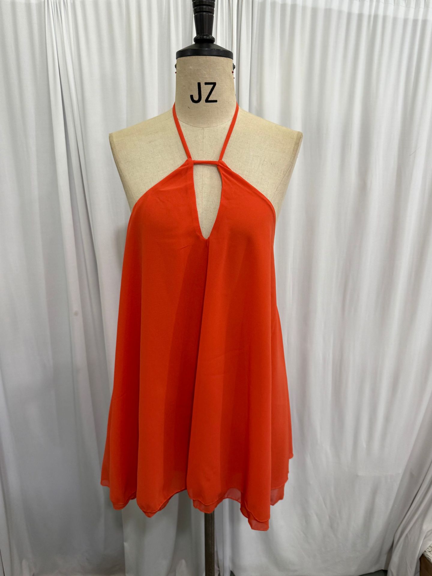 Women's Sexy Deep V Neck Backless Halter Neck Loose A-Line Dress European American Style 2025 Cross Strap Dress_ecoleips.com
